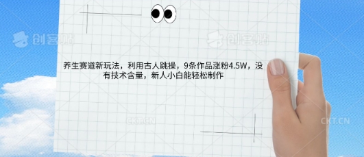 AI养生赛道新玩法,10条作品涨粉5.2W,操作简单,新人小白能轻松制作-OPCmate