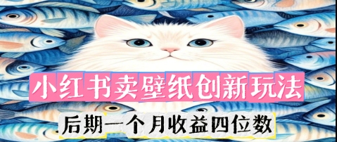 小红书卖壁纸创新玩法,后期一个月收益四位数-OPCmate