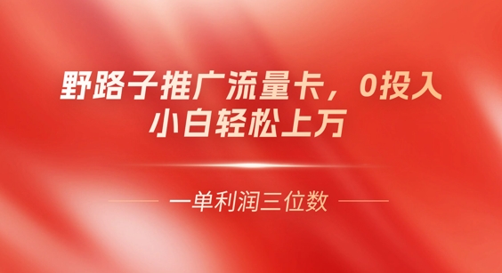 0门槛推广流量卡，一单收益上百，0投入，小白月入过W-OPCmate