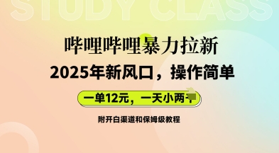 哔哩哔哩暴力拉新：2025年新风口，一单12元，一天数张(附开白渠道和保姆级教程)-OPCmate