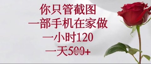 你只管截图,一部手机在家操作,一小时120.一天5张【揭秘】-OPCmate